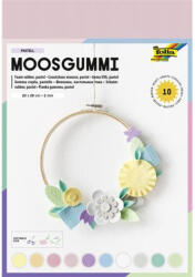  Moosgumi, 20x29 cm, 10 lap, FOLIA "Pastel", 10 különböző pasztel szín (231095) - mystock