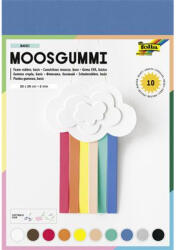  Moosgumi, 20x29 cm, 10 lap, FOLIA "Basic", 10 különböző szín (231009) - mystock