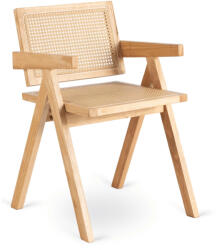 Mebel Elite MADERA szék tölgy/bézs áttört (ME-MADERA-KR-RT-D-DK-K)