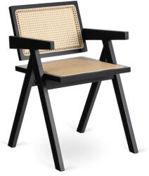 Mebel Elite MADERA szék fekete/bézs áttört (ME-MADERA-KR-RT-CZ-DK-K)