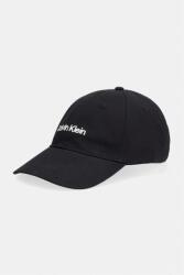 Calvin Klein baseball sapka férfi pamut - fekete Univerzális méret - answear - 19 990 Ft