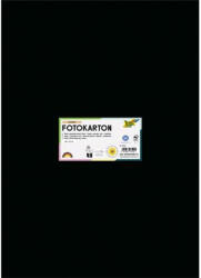  Dekorkarton, 2 oldalas, 50x70 cm, 300 g, 10 lap, FOLIA, fekete (6190) - mystock