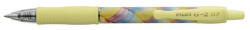 Pilot Zseléstoll, 0, 32 mm, nyomógombos, sárga tolltest, PILOT "G-2 Flow", kék (BL-G27-FLY-B) - mystock