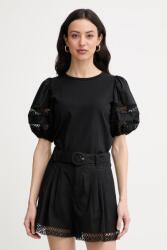Twinset t-shirt női pamut - fekete XL