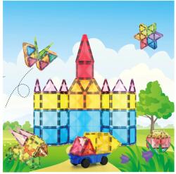 Picasso Tiles Diamond cu masinuta, magnetic, set de constructie, 63 piese (1100049116)