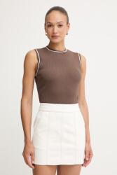 Armani Exchange top női viszkózzal - barna XS
