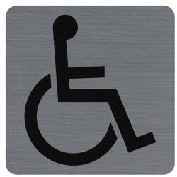 Exacompta Információs tábla, öntapadó, 7, 5x7, 5 cm, alumíniumhatású, EXACOMPTA, "Mozgáskorlátozottak részére (67191E) - tonerpiac