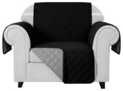 Ralex Pucioasa Cuvertura matlasata fotoliu model romburi neagra (RPU-75403)