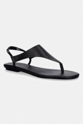 Calvin Klein női bőr szandál ORG FLAT SNDL THONG LTH AOP - fekete Női 39