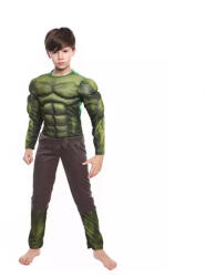 DEPOX Costum Hulk cu muschi pentru copii, carnaval, marime 7-9 ani (0594) Costum bal mascat copii