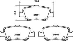 MINTEX Fékbetét készlet MINTEX MDB2924 for TOYOTA (MDB2924)