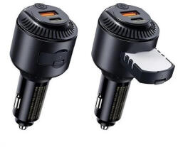 REMAX YATOY autós töltő USB+Type-C aljzat (60W, PD gyorstöltő, illatosító) FEKETE (GP-171792) (GP-171792) - xpro
