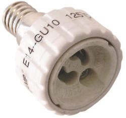 EUROLAMP E14-GU10 átalakító izzó foglalat 220-240V, Eurolamp, 297470 (297470)