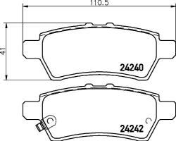 MINTEX Fékbetét készlet MINTEX MDB2716 for NISSAN (MDB2716)