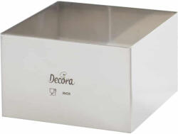 Decora tortakeret, rozsdamentes acél, 22×22×H6 cm (0063788)