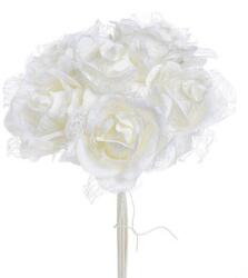  Buchet 6 trandafiri artficiali+dantela pentru aranjamente florale (8594)