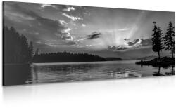 Dovido Tablou lac de munte alb-negru - 200x100 - dovido - 815,53 RON
