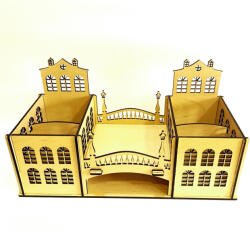  HDF írószer- és jegyzettömb tartó, Velence. Mérete: 30x13x12 cm