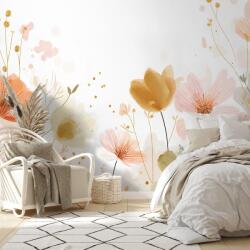Dovido Tapet flori pastelate în acuarelă - 245x165 - dovido - 240,27 RON
