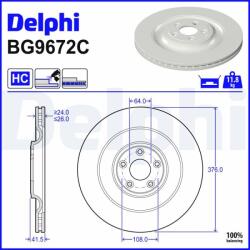 DELPHI Disc frana DELPHI BG9672C (BG9672C)