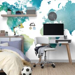 Dovido Tapet harta lumii în design de acuarelă - 343x231 - dovido - 360,71 RON