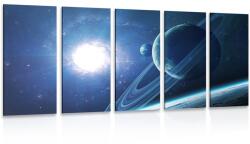 Dovido Tablou 5-piese planeta în universul - 200x100 - dovido - 627,33 RON