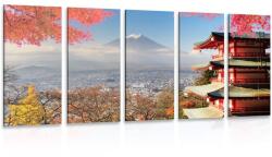 Dovido Tablou 5-piese toamna în Japonia - 100x50
