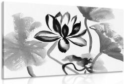 Dovido Tablou floare de lotus în design alb-negru - 120x80 - dovido - 352,87 RON