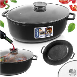 ORION Grande Aroma Jumbo tepsi 43x33, 5x20 cm üvegfedél (8592381213183)
