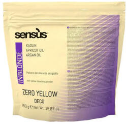 Sens.ùs Pudră Decolorantă cu Deschidere de până la 7 Tonuri, cu Acțiune Anti-Galben, Sensus InBlonde Zero Yellow 450g (SS309132)