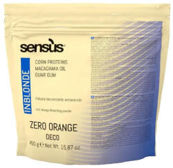 Sens.ùs Pudră Decolorantă cu Deschidere de până la 7 Tonuri, cu Acțiune Anti-Portocaliu, Sensus InBlonde Zero Orange 450g (SS309149)