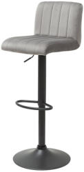 Invicta interior Set doua scaune de bar PORTLAND 88-109 cm catifea gri (40125)