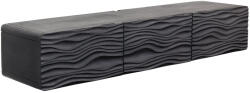 Invicta Comoda TV WAVE suspendata din lemn de mango negru, 160 cm (43477)