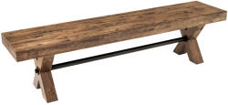 Invicta interior Banca GOLIATH 180 cm din lemn de pin natural negru (46562)