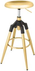Invicta interior Scaun de bar INDUSTRIAL 73-81 cm metal periat auriu (43654)