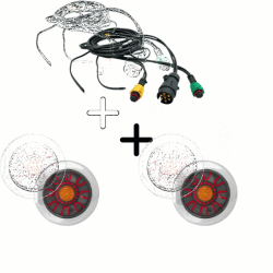 Fristom Pachet iluminare remorca FT-313 LED CHROME BAJONET , triple + cablaj 3, 5 m, 7Pini (FT-313 LED + IIIA-035-020)