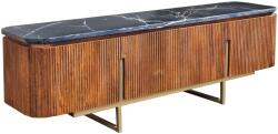 Invicta Comoda TV GATSBY din lemn de mango si blat din marmura, 160 cm (43337)