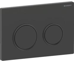 Geberit Clapeta actionare dubla rezervor wc, negru mat cu inel de design negru lucios, Geberit Omega20 (115.085.16.1)