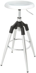 Invicta interior Scaun de bar INDUSTRIAL 73-81 cm metal cromat argintiu (43656)