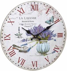 TFA Ceas analog de perete din MDF, design VINTAGE, La Lavande, TFA 60.3045. 14 (AB-60.3045.14)