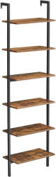VASAGLE Etajera tip scara VASAGLE cu 6 rafturi, stil industrial, maro rustic (EZ-LLS103B01) Biblioteca