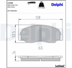 DELPHI Set placute frana DELPHI LP400 (LP400)