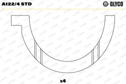 GLYCO Saiba distantier, arbore cotit GLYCO A122/4 STD (A122/4 STD)