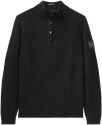 Weekend Offender Castillos Knitted Wool Quarter Neck Sweater - black