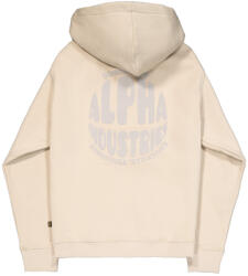 Alpha Industries Logo Back Print Hoodie - organic beige