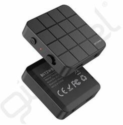 BlitzWolf bluetooth FM transmitter microUSB+3.5mm jack aljzat (v5.0, 200mAh) FEKETE kihangosító/hangszóró