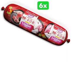 Premium Plus -Premium Plus kutya, macska szalámi 88% hús marha, kacsahús+zöldségek 800g 2*6db BOX - grandopet