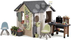 Smoby Căsuța Grădinarului cu grătar și bucătărie Garden House Life Smoby cu jgheab de scurgere, stropitoare și filtru UV de la 24 luni (SM810308-R) Casuta pentru copii