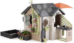 Smoby Căsuță Grădinarului cu loc stat sub umbrelă Garden House Life Smoby cu bucătărie extensibilă cu filtru UV de la 24 luni (SM810308-C) Casuta pentru copii