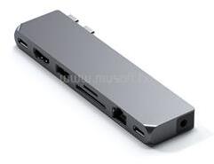 Satechi Pro Hub Max dokkoló (1xUSB4, 1x HDMI 4K 60Hz, 1xUSB-A3.0, 1x micro/SD, 1xEthernet, 1xUSB-C, 1xAudio, asztroszürke) (ST-UCPHMXM) (ST-UCPHMXM)